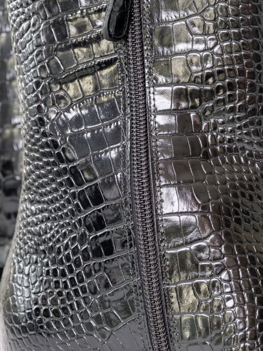FREDA SALVADOR Lanna Croc-Effect Leather Boots – New - Picture 7 of 14
